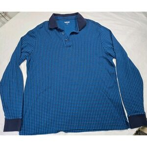 Lands Ends Traditional Fit Men's Long Sleeve  Pullover Shirt XXL Turquoise